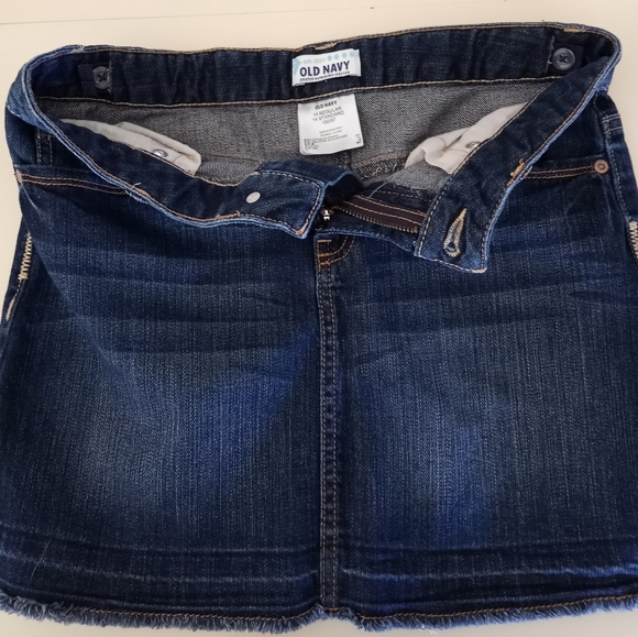 Old Navy Raw Hem Jean Skirt Girls Size 14 - Picture 10 of 10